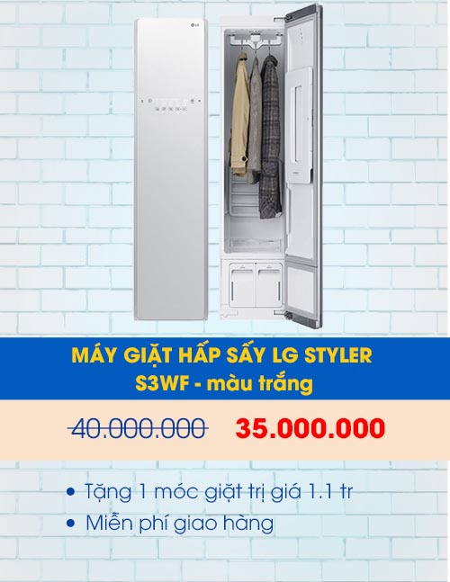 Máy giặt hấp sấy LG Styler S3WF Chính hãng