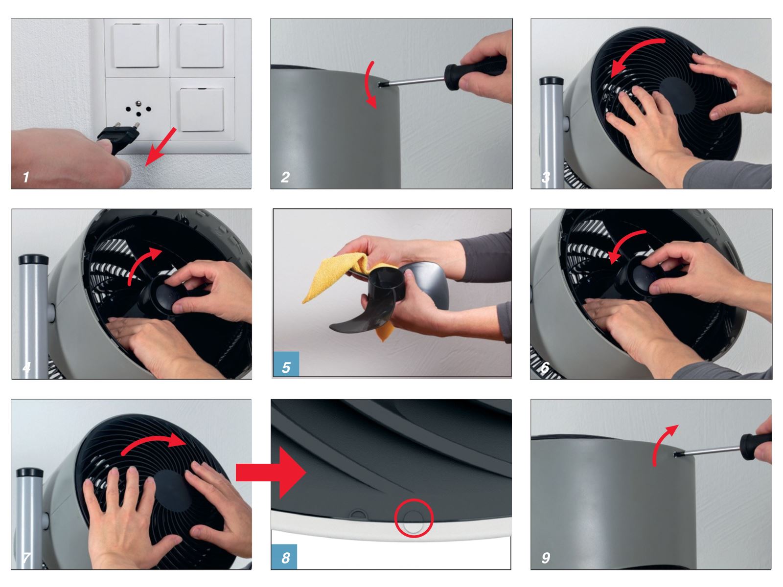 Quạt đối lưu Boneco F225 9