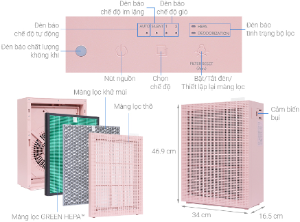 Máy lọc Không Khí Coway Cartridge (AP-1019C) 10