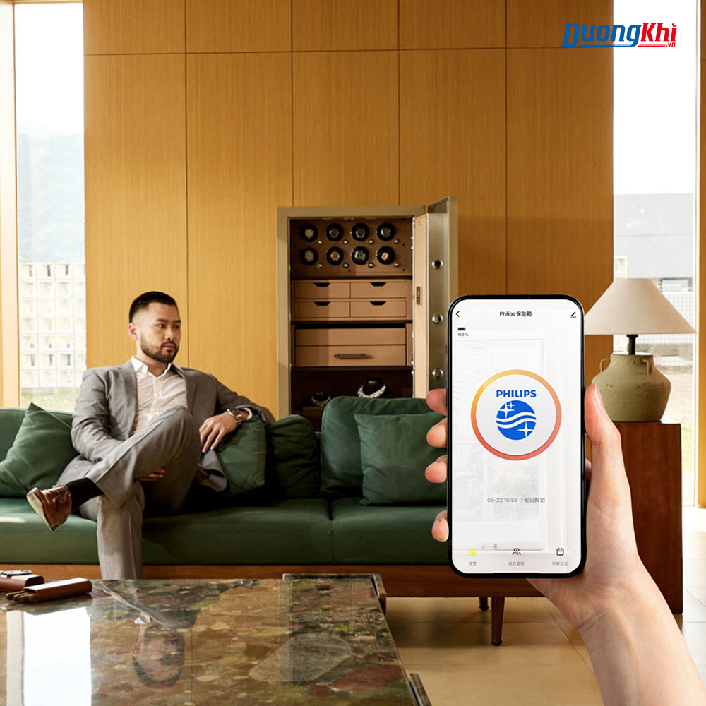 kết nối app két sắt philips valis-max