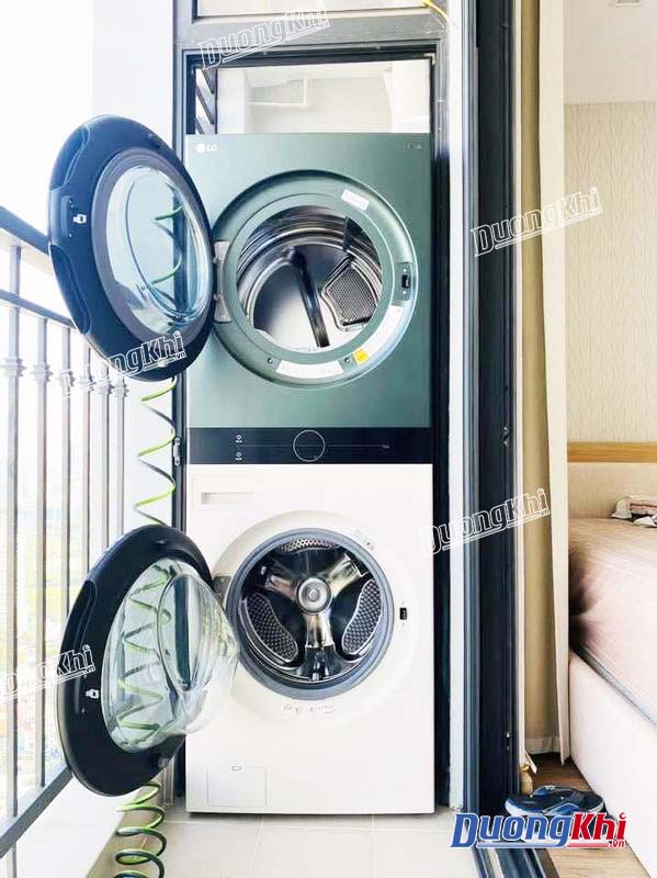 Tháp giặt sấy LG WashTower™ Giặt 25kg/Sấy 17kg xanh/be - WT2517NHEG 3