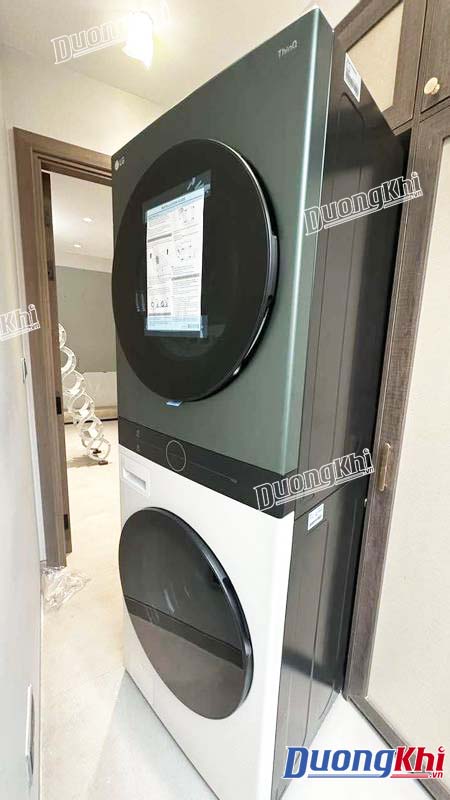 Tháp giặt sấy LG WashTower™ Giặt 25kg/Sấy 17kg xanh/be - WT2517NHEG 9
