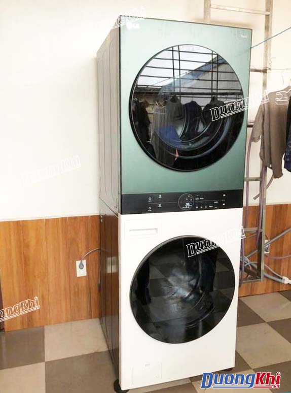 Tháp giặt sấy LG WashTower™ Giặt 25kg/Sấy 17kg xanh/be - WT2517NHEG 10