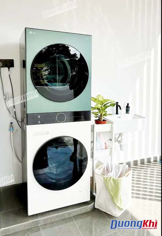 Tháp giặt sấy LG WashTower™ Giặt 25kg/Sấy 17kg xanh/be - WT2517NHEG 13