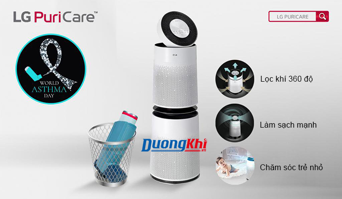 máy lọc không khí LG Puricare 360 AS281DAW