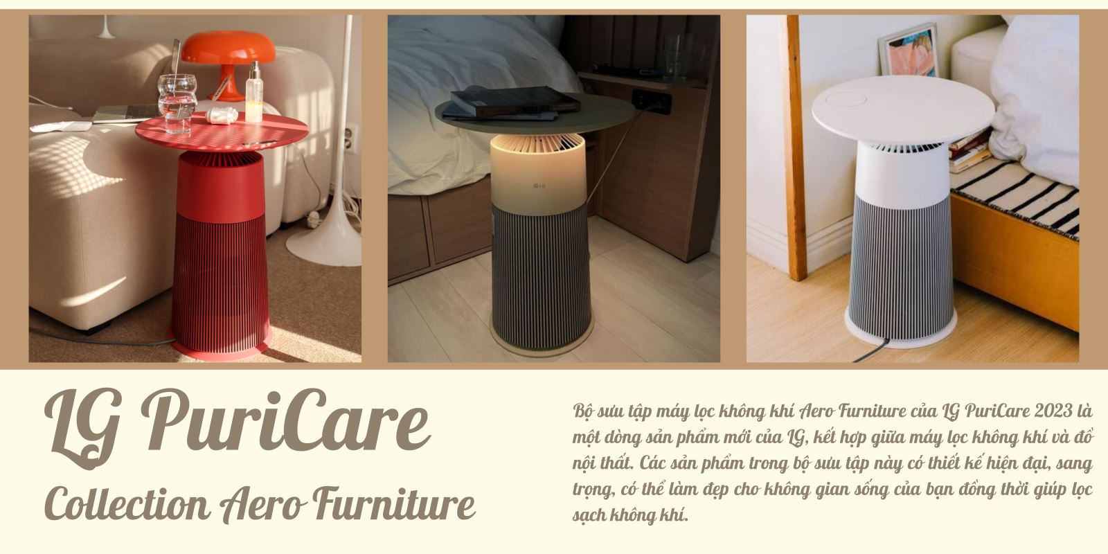 Trang trí nội thất với LG PuriCare Collection Aero Furniture