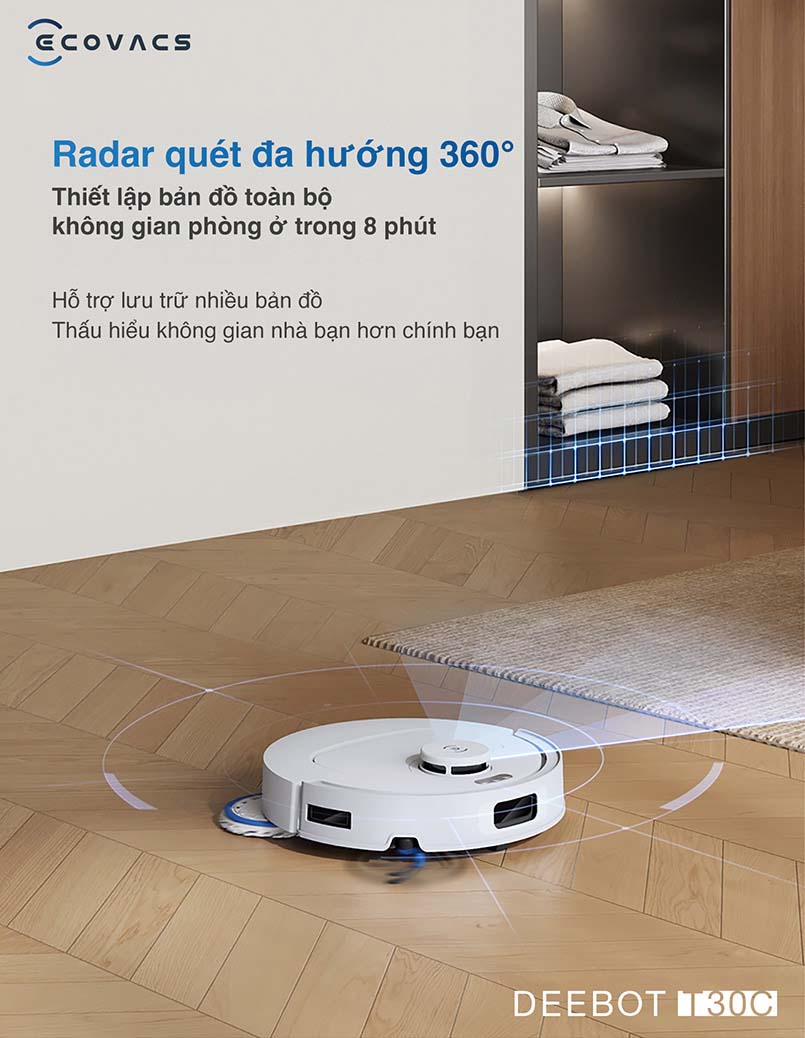 Công nghệ TrueMapping 2.0 và TrueDetect giúp lập kế hoạch đường đi thông minh, radar quát đa hướng 360 độ. 
