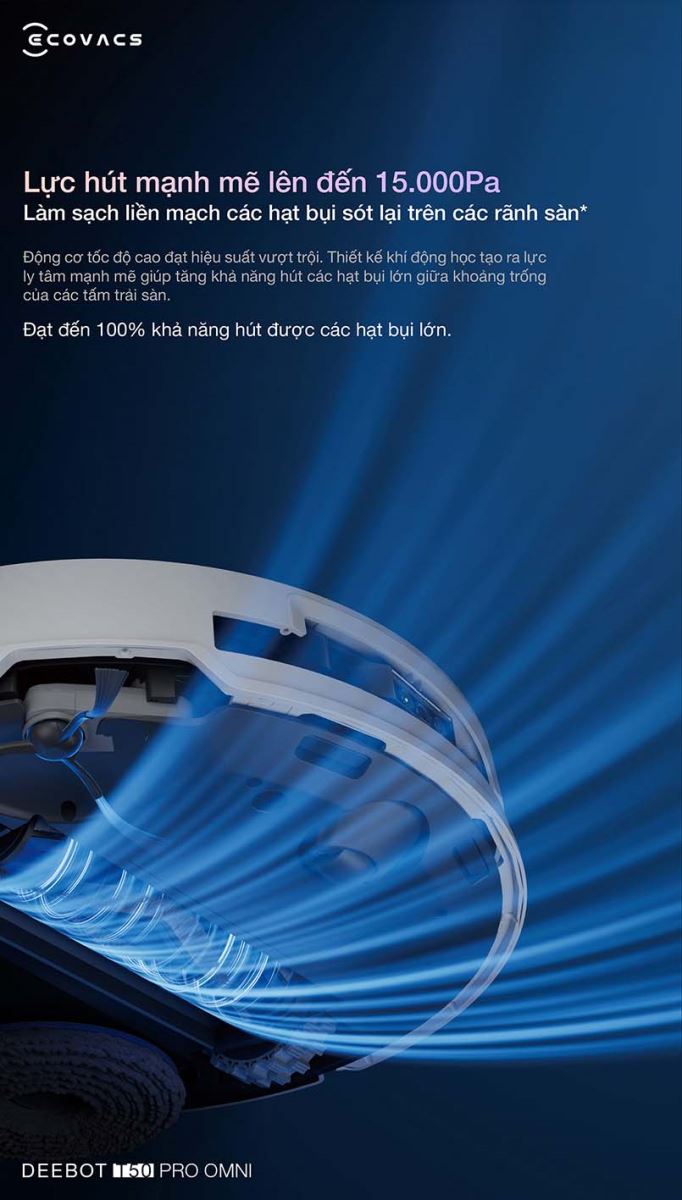 Robot hút bụi Ecovacs T50 Pro Omni 2025