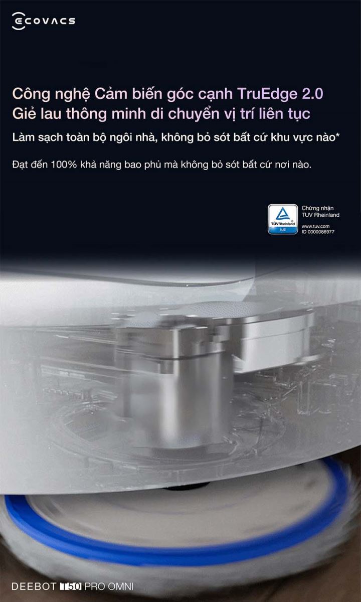 Robot hút bụi Ecovacs T50 Pro Omni 2025