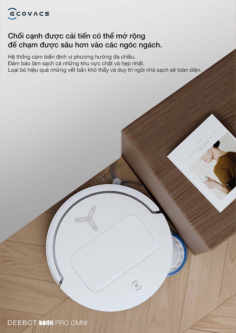 Robot hút bụi Ecovacs T50 Pro Omni 2025