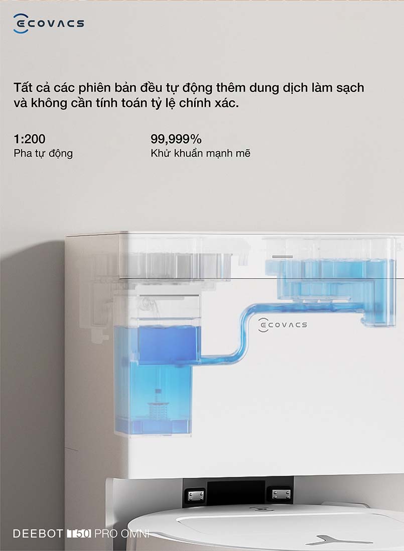 Robot hút bụi Ecovacs T50 Pro Omni 2025