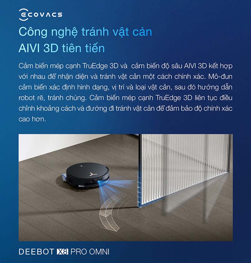 Robot hút bụi lau nhà Ecovacs Deebot X8 Pro Omni