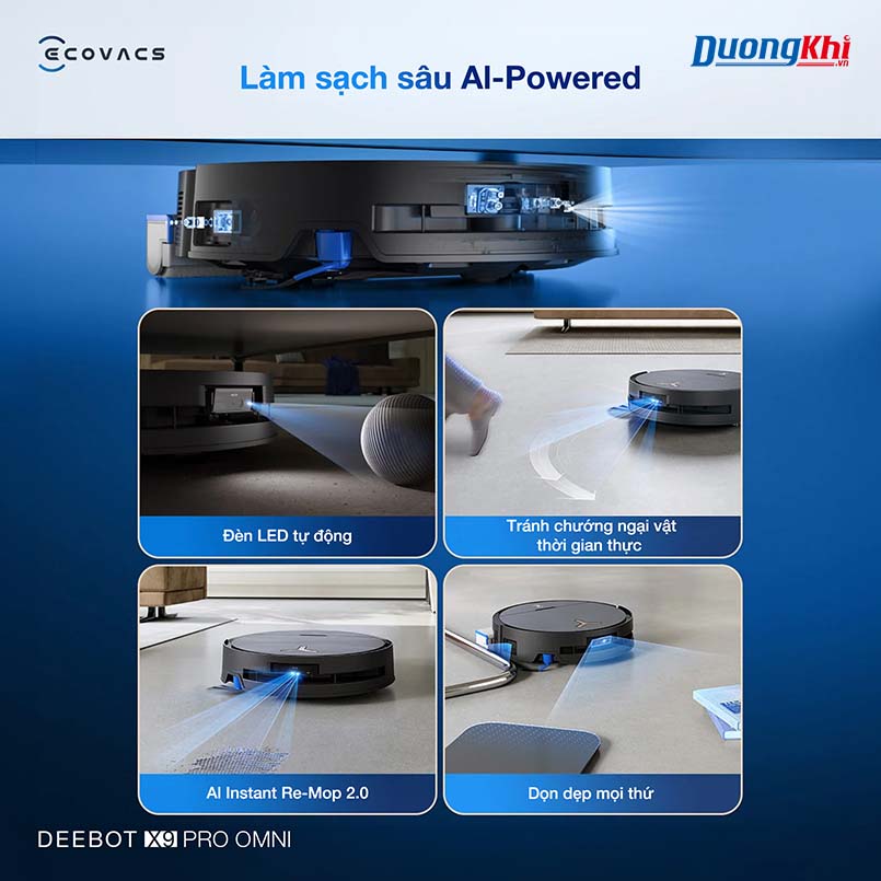Robot hút bụi lau nhà Ecovacs Deebot X9 Pro Omni  8