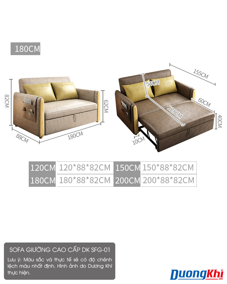 Sofa giường cao cấp Bắc âu Cologne DK SFG-01