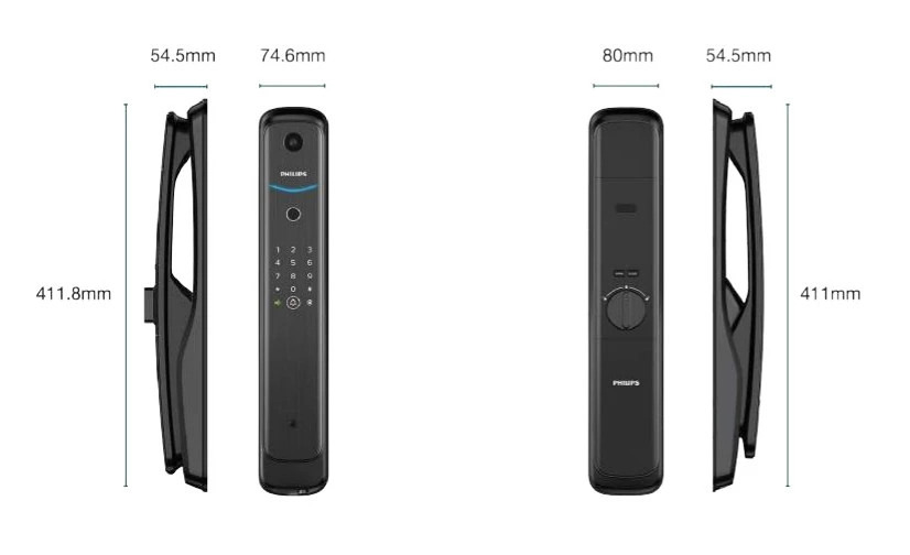 Khóa cửa Philips DDL702-1HWS 2
