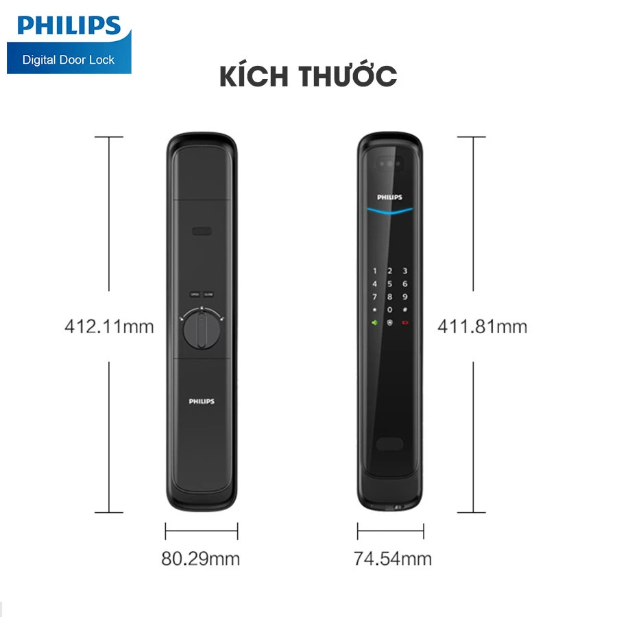 Khóa cửa Philips DDL702-8HWS 2