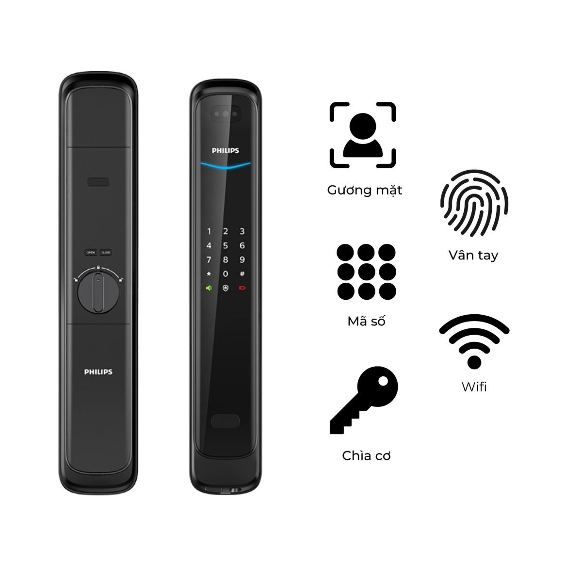 Khóa cửa Philips DDL702-8HWS 7