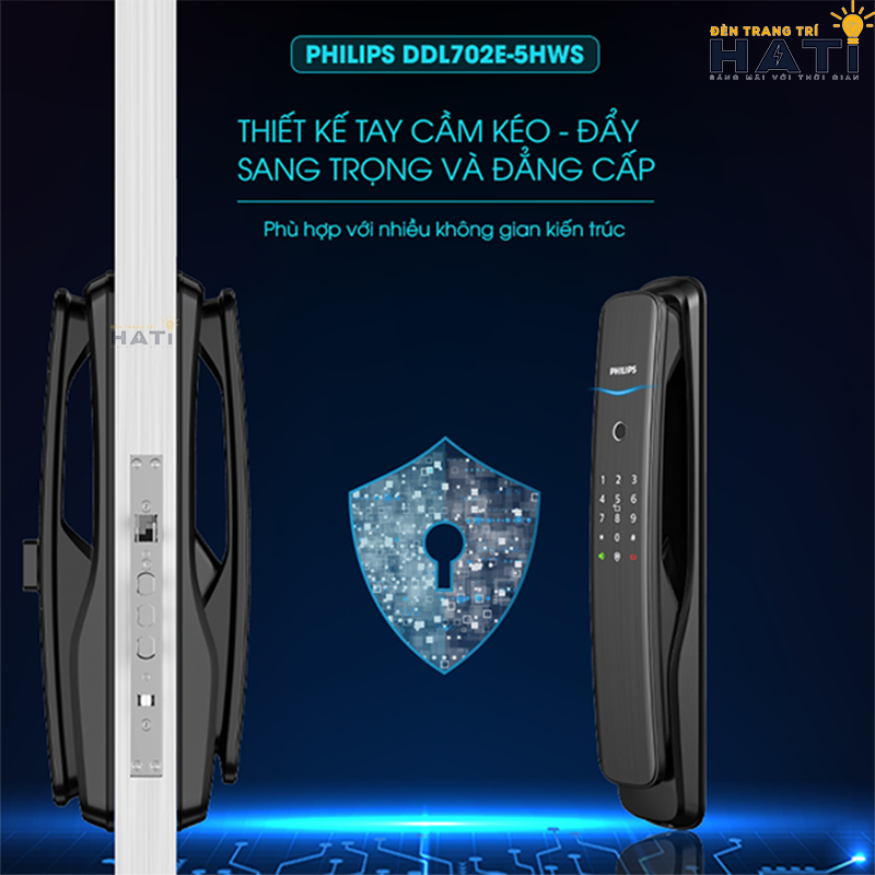 Khóa cửa Philips DDL702E-5HWS 5