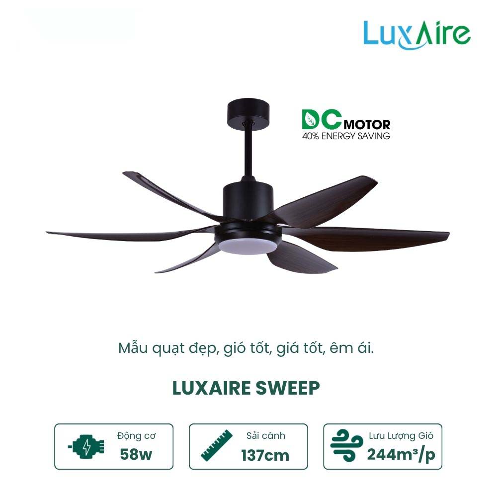 LUXAIRE SWEEP 54” SW546DCABSBL 2